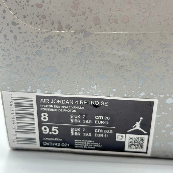 NIKE AIR JORDAN Retro SE Mid Sneakers Craft Photon Dust Gray Sz 8M 9.5W - Picture 8 of 8